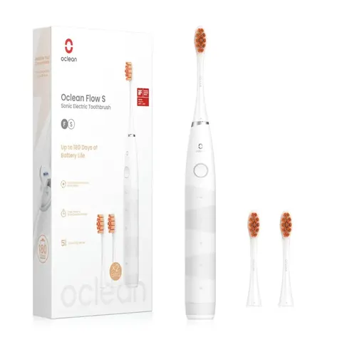 Oclean Szczoteczka Soniczna FLOW S - biała (w zestawie: 3 końcówki)