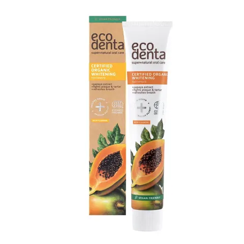 ECODENTA Organic Pasta do zębów WHITENING - z ekstraktem z papai 75ml