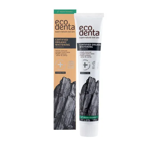 ECODENTA Organic Pasta do zębów WHITENING - z węglem (charcoal) 75ml
