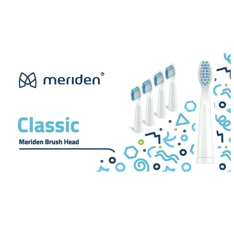 Meriden Końcówki Classic White - 4szt do szczoteczki junior, kids, smart
