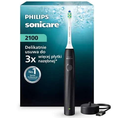SONICARE Philips Szczoteczka 2100 Series BLACK - czarna HX4021/02