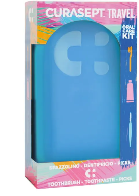 CURASEPT TRAVEL ORAL CARE KIT - Niebieski