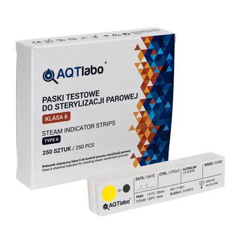 Paski chemiczne do sterylizacji klasy VI AQTlabo