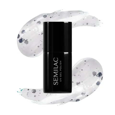 924 Semilac Lakier Hybrydowy Silver & White Drops 7 ml