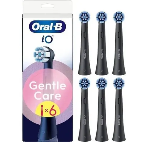 ORAL-B BRAUN KOŃCÓWKI RBSB-6 iO GENTLE CARE BLACK 6szt.