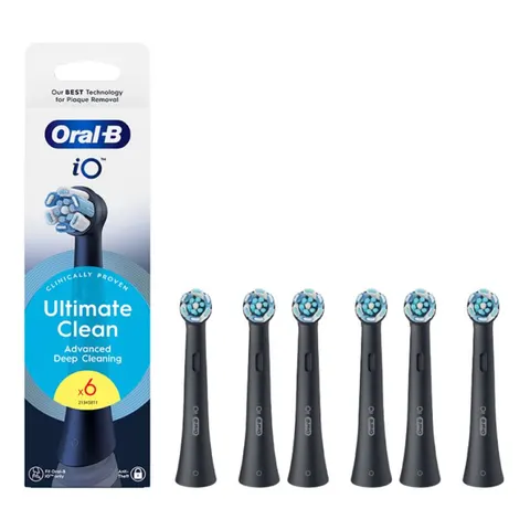 ORAL-B BRAUN KOŃCÓWKI RBCB-6F iO ULTIMATE CLEAN BLACK 6szt.