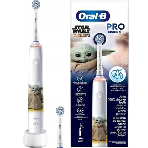 ORAL-B BRAUN SZCZOTECZKA ELEKTRYCZNA JUNIOR PRO STAR WARS Mandalorian 6+lat (3 programy)
