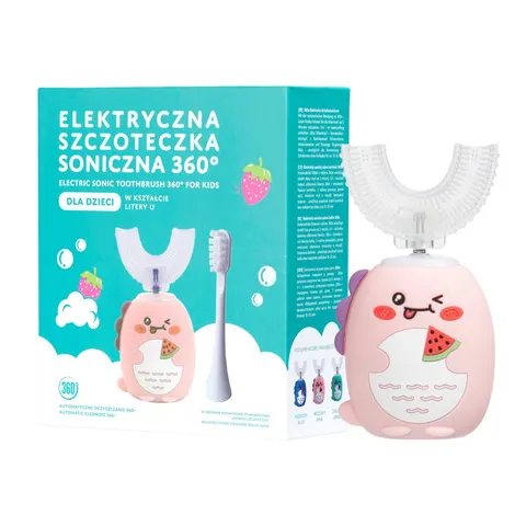Simed 360 U-shape 2w1 szczoteczka soniczna 360 dla dzieci – ES3 Różowa