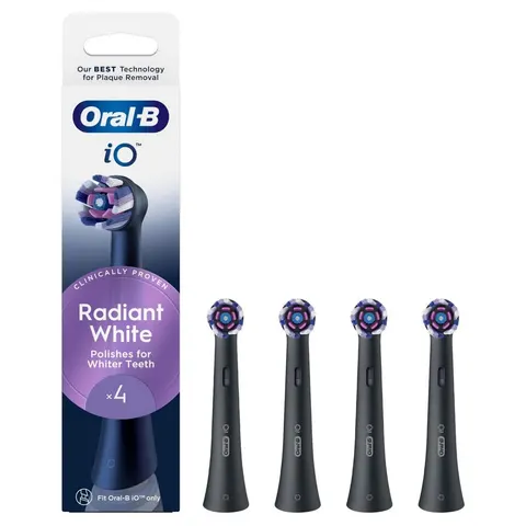 ORAL-B BRAUN KOŃCÓWKI RBWB-4 iO RADIANT BLACK 4szt.