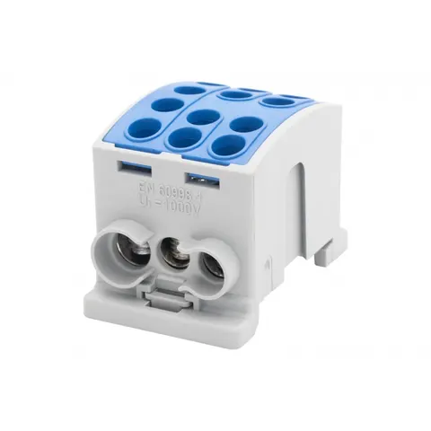 Zacisk HLK 100A-3 (1x25,2x16 / 1x25,2x16)-niebies.