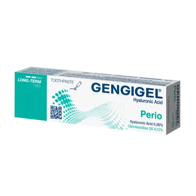 GENGIGEL Perio LONG TERM 0,06% HA oraz 0,12% CHX Toothpaste 50ml - pasta do zębów z kwasem hialuronowym i chorheksydyną