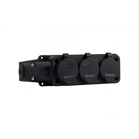 Listwa gumowa 3x230V 16A IP54 czarna