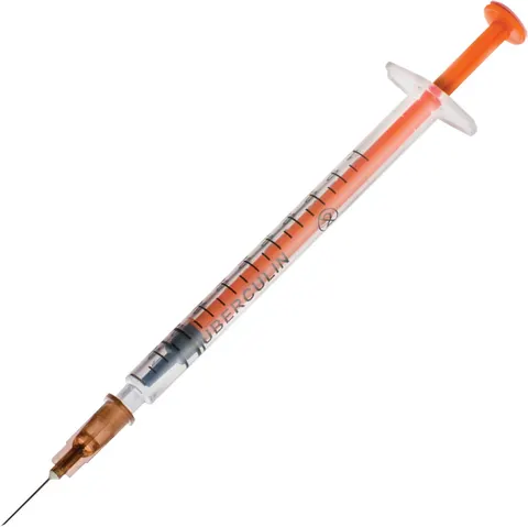 Strzykawki do tuberkuliny igła 0,45x13 1ml 100szt.