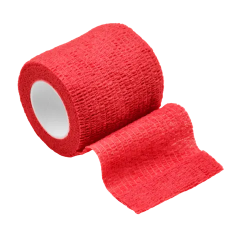 BANDAŻ SAMOPRZYLEPNY KOHEZYJNY ELASTYCZNY CZERWONY 5CM X 4,5M LIMEBAND
