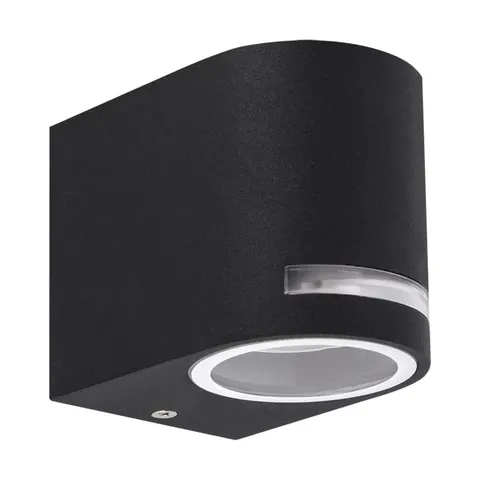 Oprawa elewacyjna IP54 na żarówki LED GU10 max 35W, wymiary 80x70x90mm, czarna, FOREST GU10 C; 03011, STRUHM