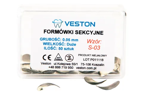 Formówki sekcyjne metalowe 50 szt. Veston