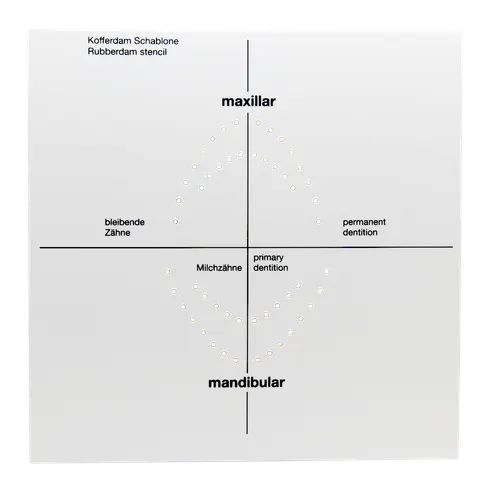 Szablon do koferdamu Template 6 x 6 Endostar