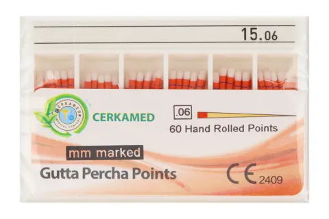 Ćwieki gutaperkowe 6% 60 szt. Cerkamed