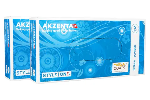 Rękawiczki nitrylowe z owsem Akzenta 100 szt.