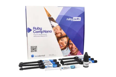 Ruby CompNano Material Kit 4 g x 6 szt. + RubyBond 5 ml RubyDent