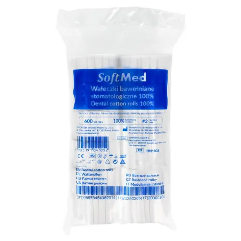 Wałeczki bawełniane 600 szt. SoftMed