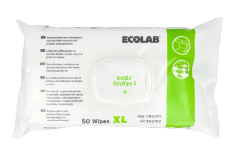 Chusteczki bezalkoholowe Incidin OxyWipe S flow pack 50 szt. XL Ecolab