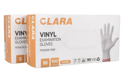 Rękawiczki winylowe bezpudrowe CLARA 100 szt.