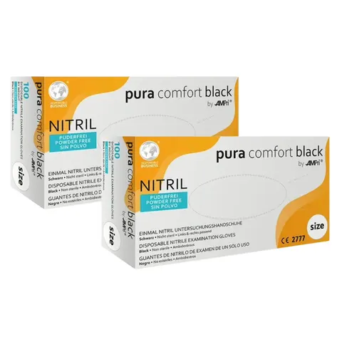Rękawiczki nitrylowe Pura Comfort Black 100 szt.