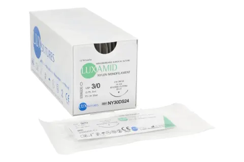 Nici niewchłanialne LUXAMID 12 szt. LUXsutures