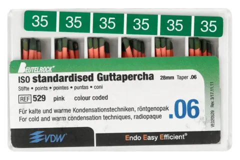 Ćwieki gutaperkowe 6% VDW
