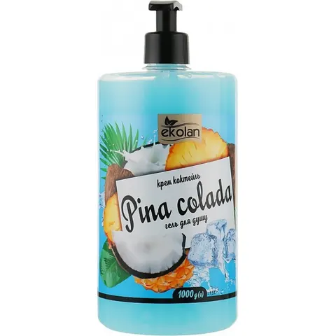 EKOLAN Kremowy żel pod prysznic PINA COLADA, 1000 ml