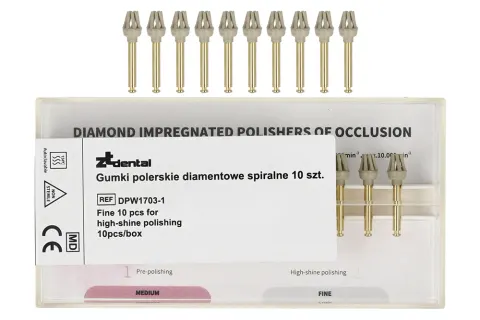 Gumki diamentowe spiralne 10 szt. ZTdental