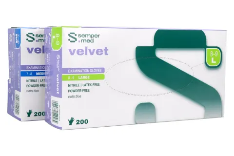 Rękawiczki nitrylowe Velvet 200 szt. Sempermed