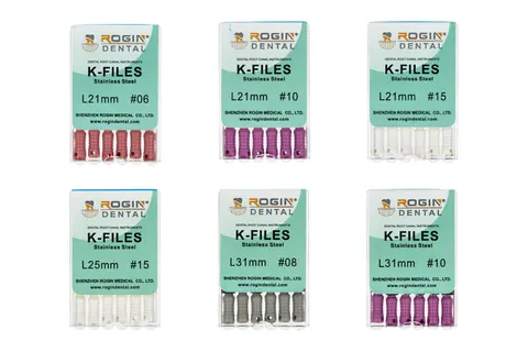 Pilniki K-Files 6 szt. Rogin Dental