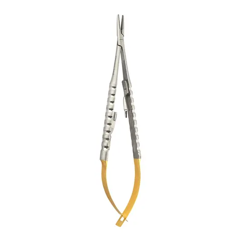 Igłotrzymacz Castroviejo T.C. Gold prosty, okrągła rączka 14 cm