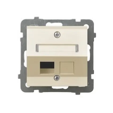 AS Obudowa gniazda komp.poj. skośnego, bez modułu ECRU