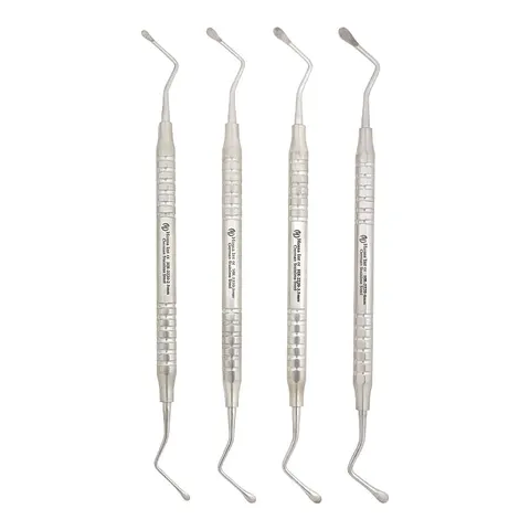Zestaw łyżeczek kostych Lucas ergo dwustronne rozm.2.5-3-3.5-4mm