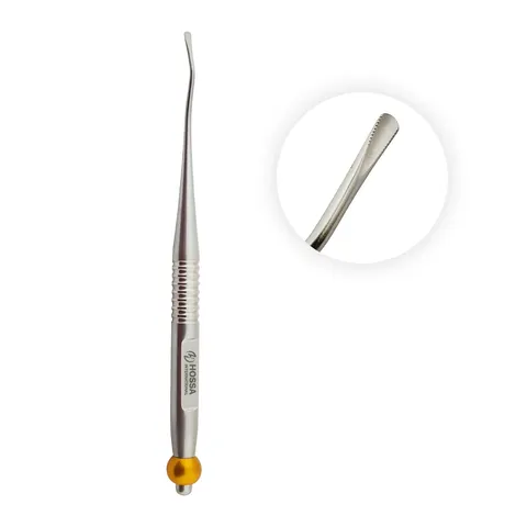 Periotom implantologiczny 3 mm zagięty grot z mikro ząbkami