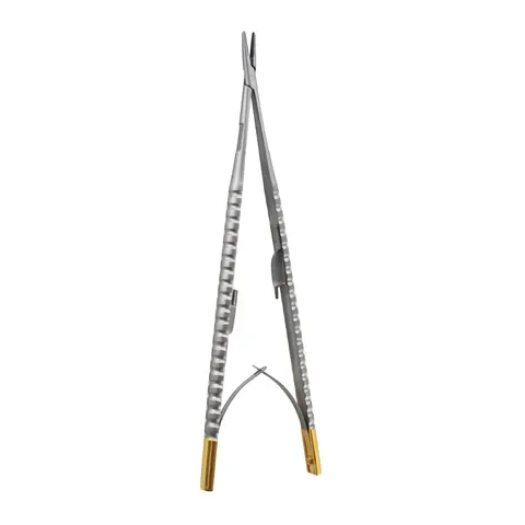 Igłotrzymacz Barraquer Castroviejo T.C. Gold prosty 14 cm