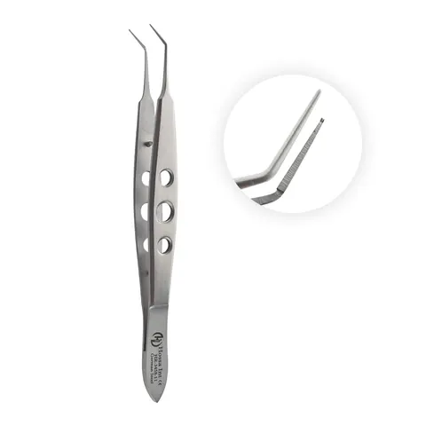 Pęseta Kelman-McPherson mikrochirurgiczna 1x2 zagięta 11.5 cm