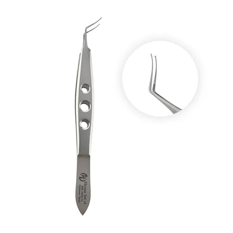 Pęseta do kapsuloreksji Ustra mikro zagięta 11.5 cm