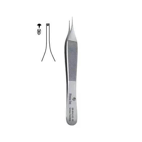Pęseta Adson mikrochirurgiczna 0.3 mm z ząbkami 1x2