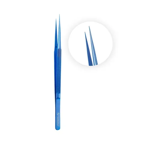 Pęseta tytanowa mikrochirurgiczna prosta 18 cm