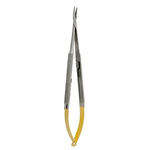 Igłotrzymacz mikro zagięty T.C. Gold 18 cm
