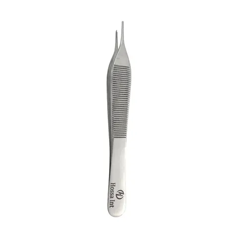 Pęseta Adson mikrochirurgiczna 1 mm z ząbkami 1x2