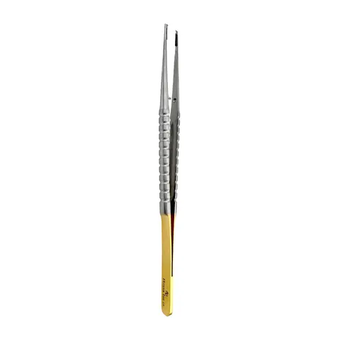 Pęseta mikrochirurgiczna T.C. Gold prosta 18 cm