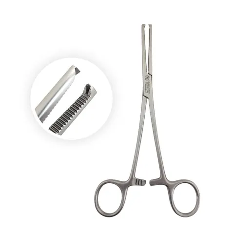 Kleszcze Kocher proste z ząbkami 2:1 18 cm