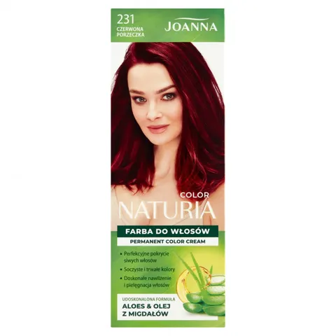 JOANNA NATURIA COLOR Farba do włosów 231 CZERWONA PORZECZKA