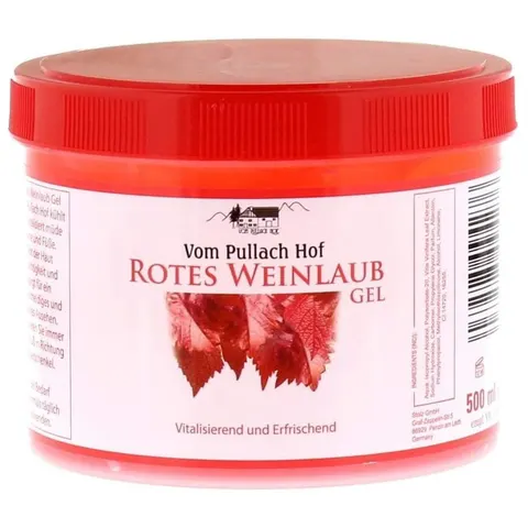 Żel z Liści Czerwonych Winogron Rotes Weinlaub, Pullach Hof, 500 ml