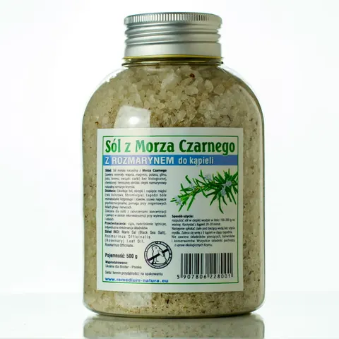 Sól z Morza Czarnego Rozmarynowa, 100 % Naturalna, Remedium Natura